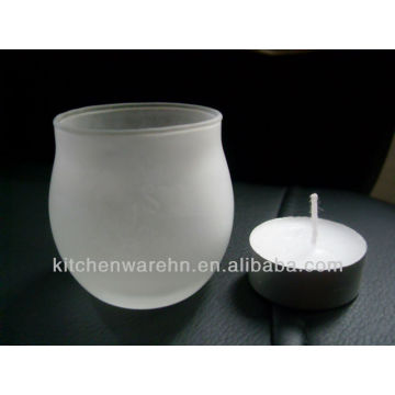 floor standing glass candle holder/frosted glass candle holders